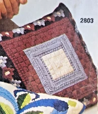 Vintage Aran 2803 Needlework Kit Artcraft Concepts NOS Needlepoint Pillow Cover