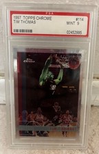1997 Topps Chrome TIM THOMAS Rookie RC #11 PSA 9