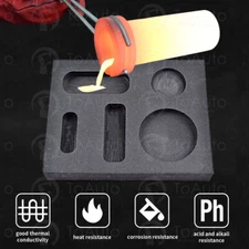 Graphite Ingot Mould Mold Casting Refining Scrap Gold Silver Jewelry DIY Tool