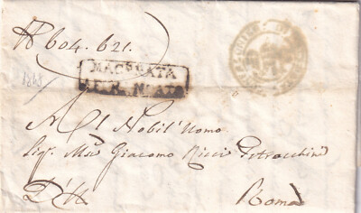 C16011-PONTIFICAL STATE, PREF., MARCHES, FROM MACERATED TO ROME, TO GIACOMO RICCI, 1848