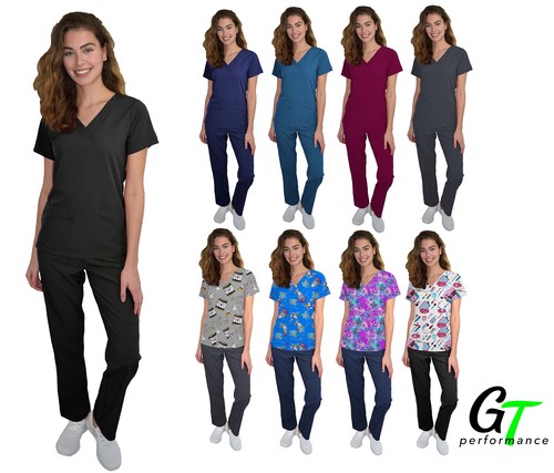GT Performance/4FLEX Womens Scrub Set V-neck Top and Pant