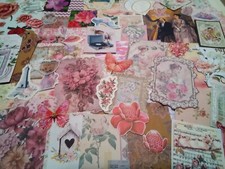Junk Journal Supplies, 124 Pc. Pink