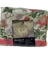 NOS Vintage Lady Pepperell Floral Blanket Amanda Satin Trim Twin/Full USA!