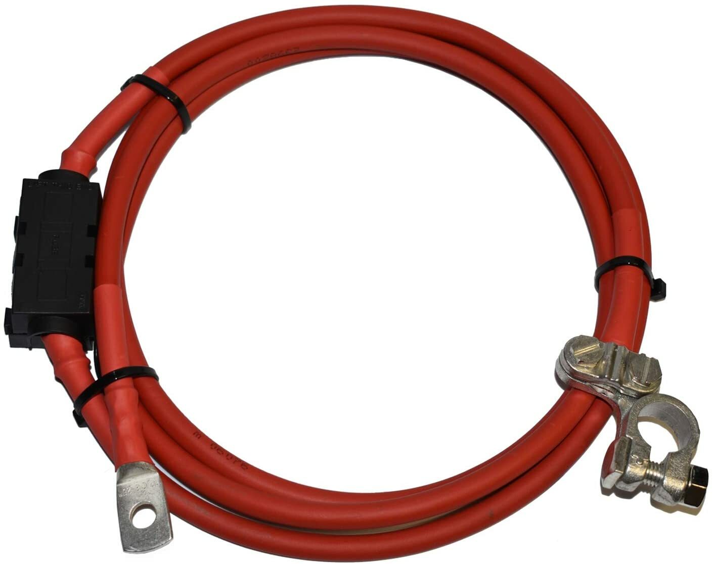 EXODA Batteriekabel 10mm² 50cm - Mit Kabelschuhen M6 Rot