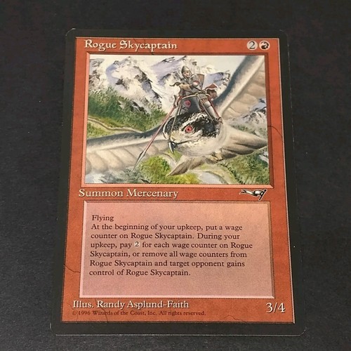 MTG Magic The Gathering Card NM - Rogue Skycaptain - Rare Red 1996 Alliances - Picture 3 of 8