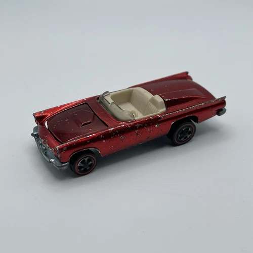 1969 Hot Wheels Redline CLASSIC '57 T-BIRD Red USA BASE White Interior RARE VGC