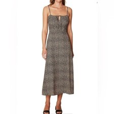 Faithfull THE BRAND NWT Jasmina Sleeveless Animal Print Midi Dress Sz S