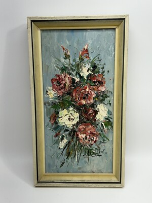 Original Oil Painting Of Flowers, Signed, Stamped Scholer Von Prof. W.P. Van Ed