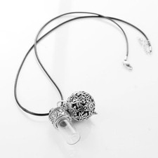 Silver 24 Anointing Oil Vial Necklace 