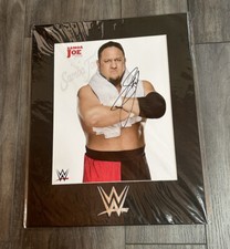 Samoa Joe WWE Autograph. 8x10 Photo Matted From A VIP Event. Authentic From WWE