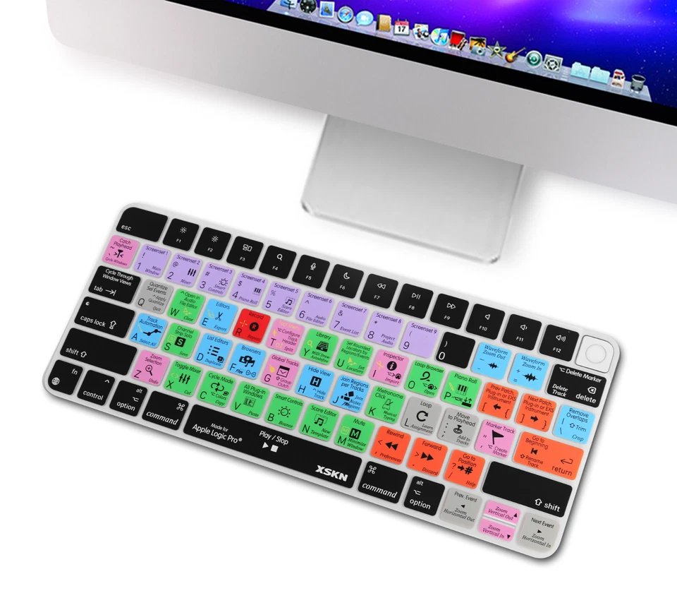 XSKN Logic Pro Shortcuts Keyboard Cover Skin for iMac 24" Magic Keyboard 2021+ - Image 2 of 4