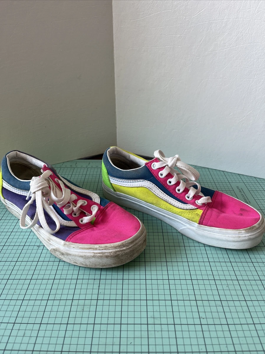 Pink purple blue vans cheap