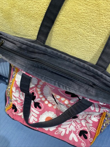 Zipped Cotton large Bag - Picture 3 of 5