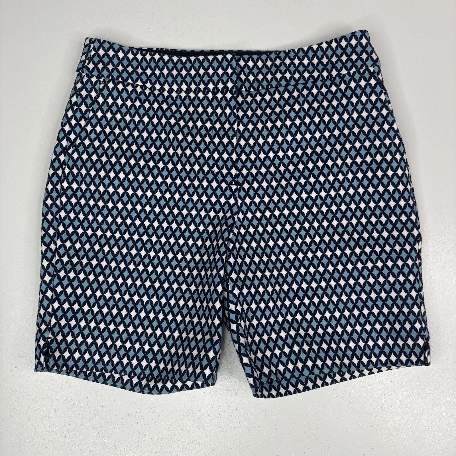 Boden Richmond Tailored Stretch Patterned Shorts Size 12