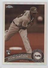 2011 Topps Chrome Sepia Refractor 22/99 Julio Teheran #197 1e5