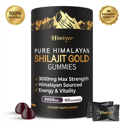 Pure Shilajit Gold gummies- 3000mg Ginger Ginseng Ashwagandha Multi Mineral