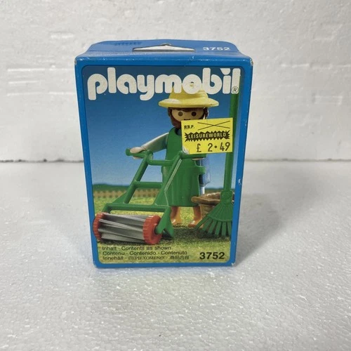 1992Playmobil 3752 Rare Lawn Mower + figure Set New sealed vintage