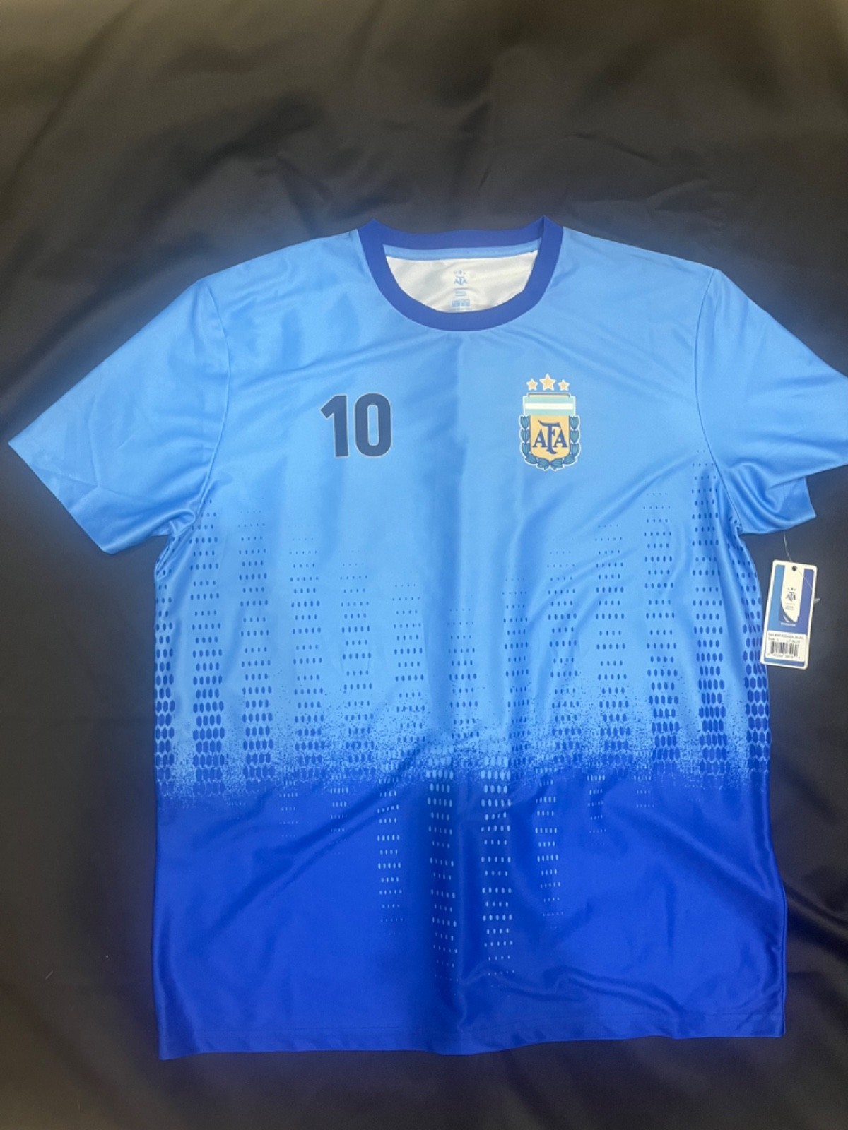MESSI Argentina National Soccer t shirt Size Adult Men Large blue