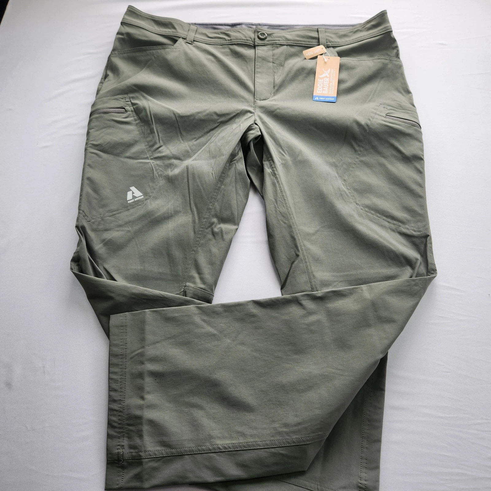 EDDIE BAUER Guide Pro Pants Men's Size 44x34 Spruce 0635 Hiking Cargo NEW