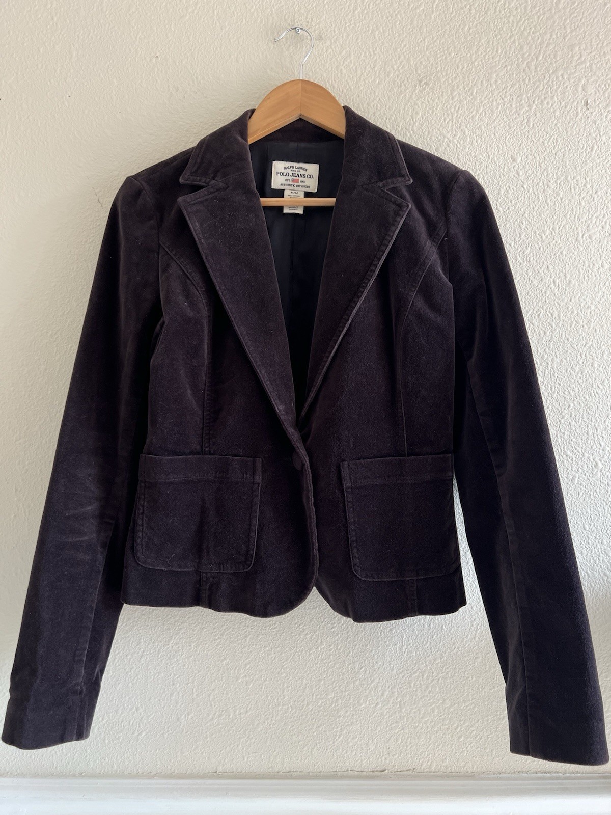 Vintage Polo Ralph Lauren Velvet Sport Blazer M Whimsigoth Vamp