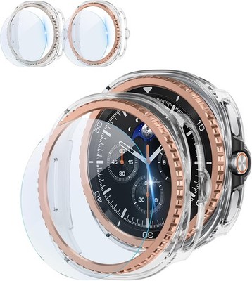 2 Pack Case For Samsung Galaxy Watch 8 Classic 46mm Screen Protector Set