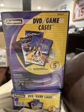 Fellowes DVD CD Game Cases Storage 5-Pack  NEW IN PACKAGE 