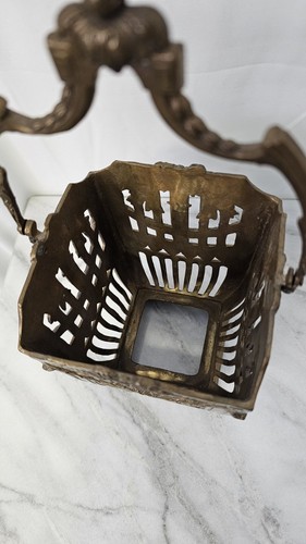 Vintage Antique Deco Brass Basket - Picture 7 of 12