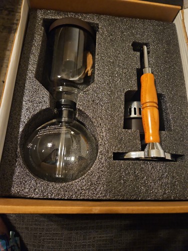 Tabletop Siphon Coffee Maker 5-Cup 16oz Clear with Alcohol Burner