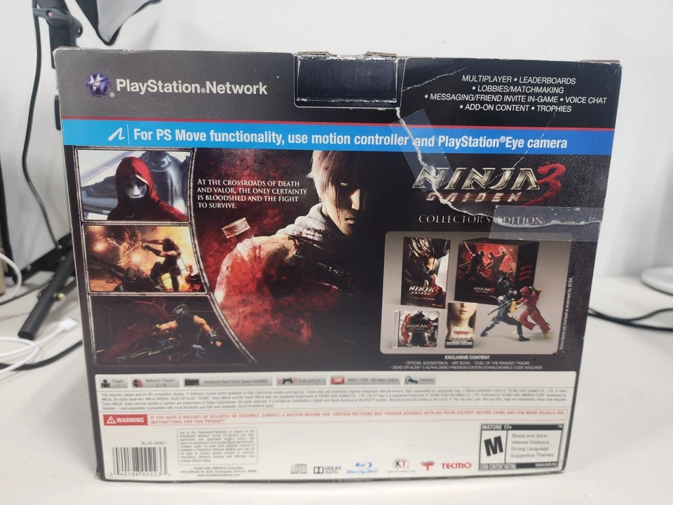 SONY PLAYSTATION 3 PS3 NINJA GAIDEN 3 COLLECTOR'S EDITION CIB GAME STATUE BOOK  - Image 4 of 4