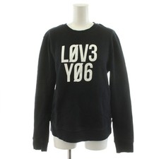 RED VALENTINO Sweat Trainer Logo Print S Black RR3MF06TITZ AN36 Ladies