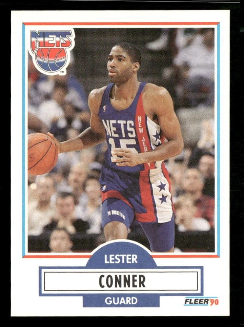 Lester Conner 1990-91 Fleer #119 New Jersey Nets NBA Basketball Card