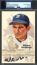Mickey Cochrane PSA DNA Coa Signed Perez Steele Cut Postcard Autograph