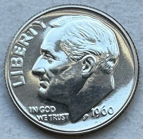 1960 Roosevelt Proof Dime 10c Coin ~ 90% Silver - INV#8888