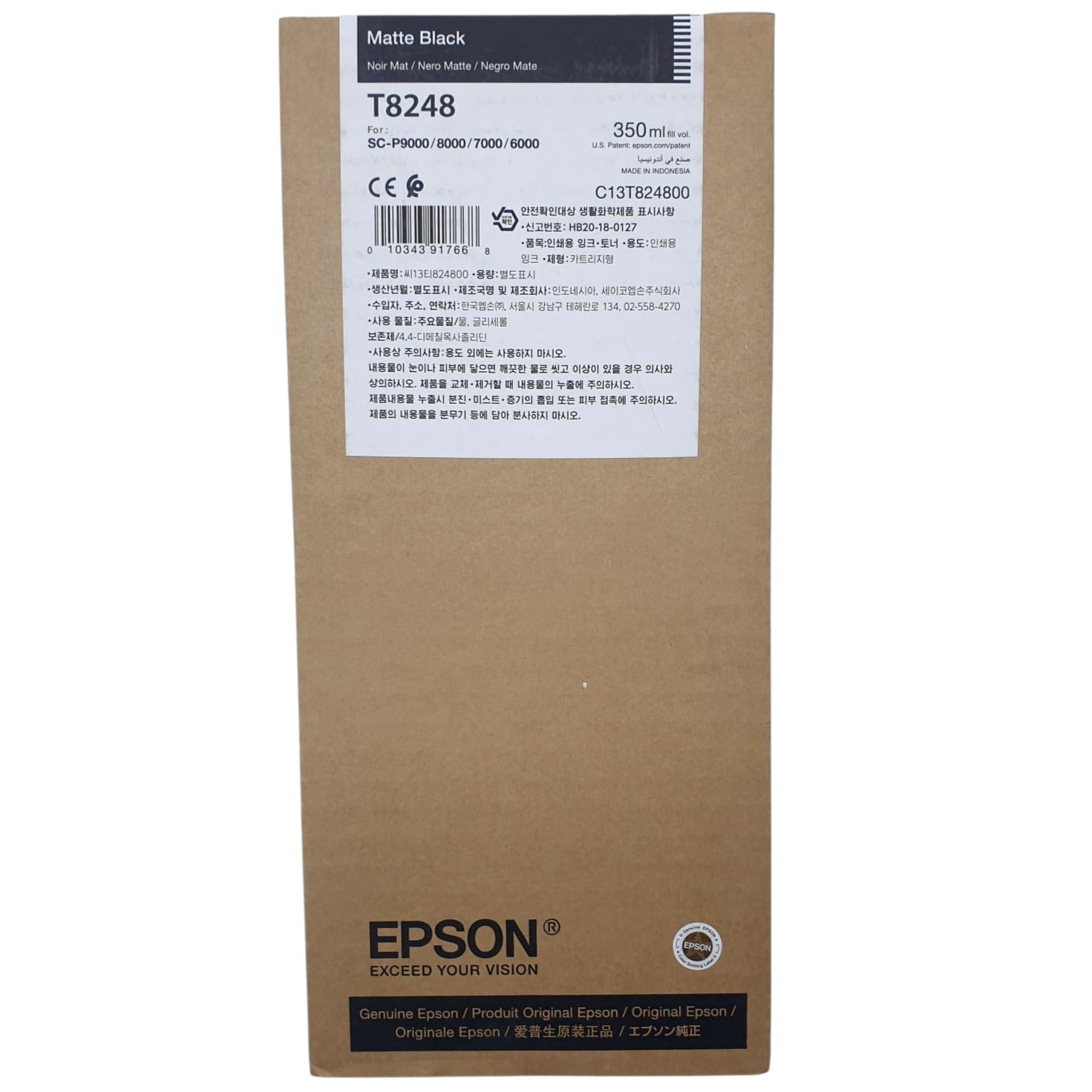 Epson T8248 Matte Black Ink Cartridge 9000 8000 7000 6000 Genuine Original 350ml