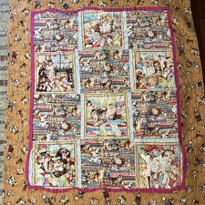 Handmade Crib Baby Throw Crawl Quilt Blanket 43X48 Kittens Cat Farmhouse Animals