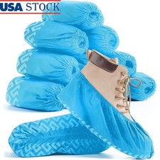 Disposable Non-Slip Shoe Covers Indoor Use Thick Durable Stretchable Booties