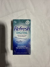 Refresh Digital Lubricant Eye Drops For Eye Dryness,2 Pack 0.33fl oz Exp:06/26