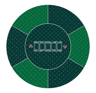 Round Poker Mat,39/47/55/63 inch 6-10 Person Texas Poker Rubber Mat, Foldable...