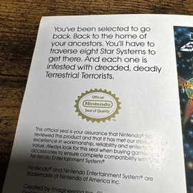 Destination Earthstar (Nintendo) NES Manual instruction booklet only⭐