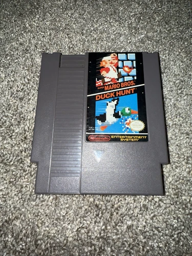 1985 Nintendo Super Mario Bros. and Duck Hunt Original NES Game Cartridge