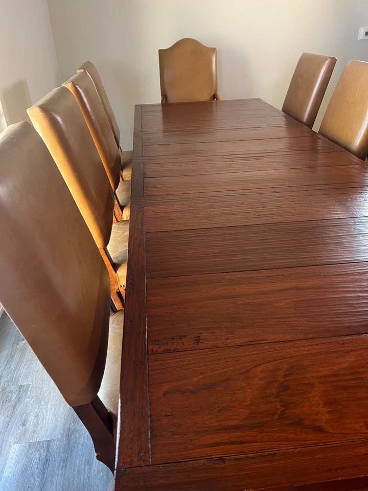 Juego de mesa de comedor vintage raro Henredon Adquisitions caoba 12 sillas 2 hojas Foto 3 de 4