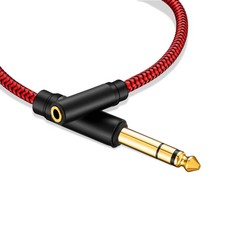 6.35 Male to Female 3.5 Headphones Adapter 20Ft,TRS 1/4 to 3.5mm Stereo Cord ...