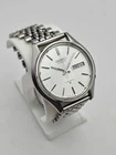 Vintage Seiko Men 6309-8239 Day Date 17 Jewels Silver Dial 37mm Automatic Watch