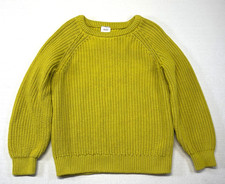 Hanna Andersson Chunky Cable Knit Sweater Girl's 8 Fisherman Green Cotton