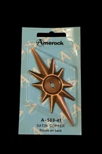 Amerock Catalina Starburst Back Plate Satin Copper Vintage NOS #588 MCM A-588-41