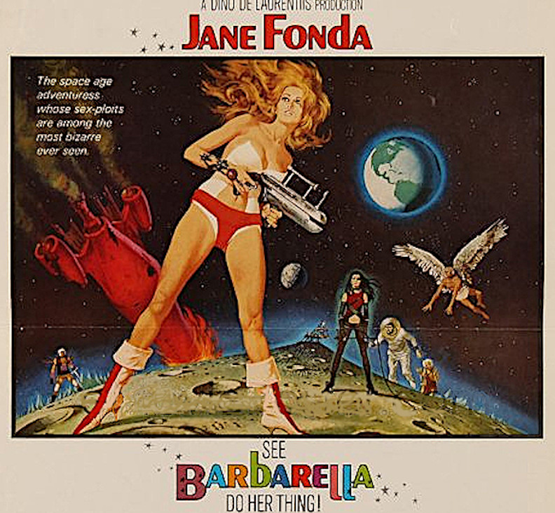 Vintage Poster 1968  BARBARELLA 1968 sci-fi art of super sexy Jane Fonda