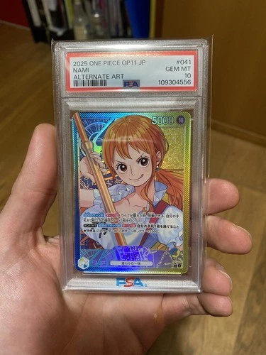 One Piece TCG PSA 10 NAMI OP11-041 ALT ART - JAPANESE