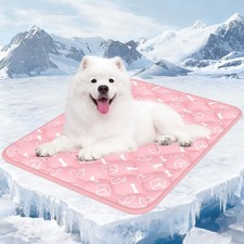 Dog Cooling Mat 2.0,Soft Blush Pink, 36" x 27" Thick  Durable Cooling Mat fo...