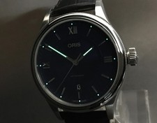 "MINT w/ Box" Oris 01 733 7719 4075 Blue Roman Date Automatic Men's Watch JAPAN 10