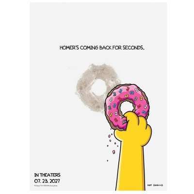 #ad #ad The Simpsons Movie 2 Homer Donut Teaser Poster July 23 2027 $29.99